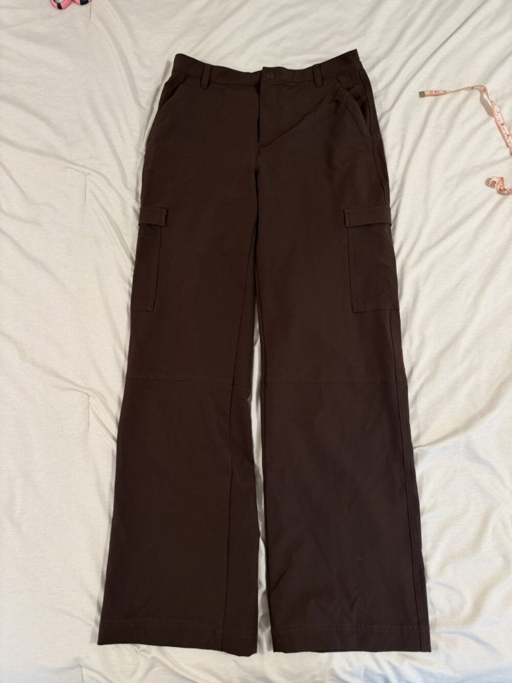 Old Navy StretchTech Brown Wide Leg Cargo Pants Medium Quick Dry